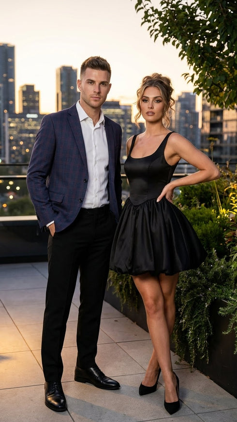 Men’s Big and Tall Navy Blue with Burgundy Plaid Jacket and Sport Coat – Wool Blazer