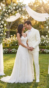 Men’s Ivory Double Breasted Tuxedo Dinner Jacket – Textured Blazer Paisley Texture Pattern in Off White Cream Color + Bowtie