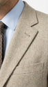 Men’s Light Tan Tweed Suit – Classic Beige Two Piece Suit, Herringbone Formal Wear, Vintage Style Business & Wedding Outfit for Men