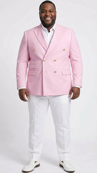 Men’s Light Pink Double Breasted Blazer – Sport Jacket Coat