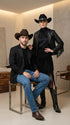 Men’s Black Western Blazer – Peak Lapel Cowboy Jacket Sport Coat