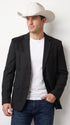 Men’s Black Western Blazer – Cowboy Sport Coat with Western Yoke Design