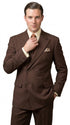 Men’s Brown Vintage Double Breasted Suit, Classic 1940s Style Formal Wedding Business Suit Set