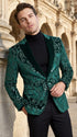 Men’s Emerald Green Paisley Dinner Jacket – Luxury Shawl Lapel Formal Blazer for Prom, Wedding & Tuxedo Events