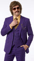 Men’s Purple Pinstripe 3-Piece Suit – 1970s Disco, Pimp, Retro Rockabilly and Party Suit