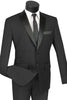 Mens Slim Fit Poplin Tuxedo in Black