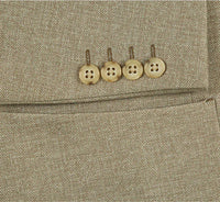 Half Canvas Slim Fit Blazer in Khaki