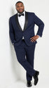 Men’s Father of the Bride Tuxedo Suit – Shawl Lapel Wedding Suit in Black, Navy or Hunter Green