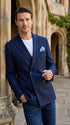 Men’s Navy Double-Breasted Blazer – Classic Fit 1920s Vintage Gatsby Style Sport Coat