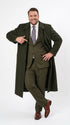 Men’s Blade Runner K Inspired Olive Green Wool Duster Coat – Long Vintage Sci-Fi Overcoat