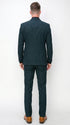 Men’s Teal Green 3 Piece Suit – Modern Two Button Suit with Matching Vest & Pants