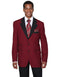 Mens 2 Button Black Lapel Tuxedo in Burgundy