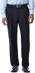 Mens E-Clo Repreve Classic Fit Pleat Front Dress Pant with Hidden Expandable Waistband