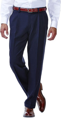 Mens E-Clo Repreve Classic Fit Pleat Front Dress Pant with Hidden Expandable Waistband