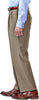 Mens E-Clo Repreve Classic Fit Pleat Front Dress Pant with Hidden Expandable Waistband