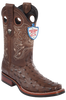 Wild West Botas de Avestruz Horma Rodeo Brown