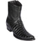 Mens Short Black Cowboy Boots - Caiman Belly