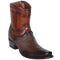 Brown Smooth Ostrich Short Cowboy Boot