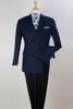 Mens Classic Fit Double Breasted Sport Coat Blazer in Navy