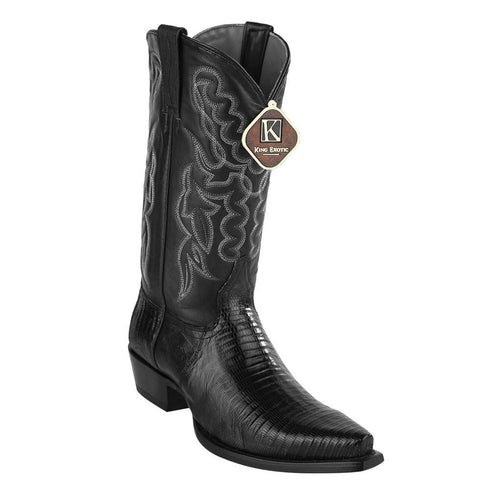 King Exotic Men's Lizard Snip Toe Western Boots