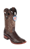Wild West Botas de Pata de Avestruz Horma Square Toe Brown