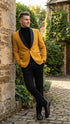 Men's Gold Shawl Lapel Blazer Tuxedo Dinner Jacket – Luxury Formal Blazer Jacket for Wedding, Party and Evening Events