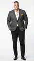 Mens Charcoal Pinstripe Blazer – Classic Tailored Formal Jacket for Business, Office and Evening Wear