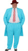 Men’s Sky Blue Long Zoot Suit – Classic 2-Piece Vintage Fashion Set with Long Coat and Pants + Vest in light Blue Color