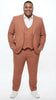 Men’s Light Rust - Peach Color - Salmon Color  3 Piece Suit Set with Vest, Classic Formal Wedding Prom Business Dress Suit