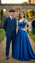 Men’s Blue 3 Piece Suit, Thomas Shelby Inspired Vintage Formal Suit Herringbone Tweed 1920s fabric