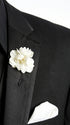 Men’s Black Western Tuxedo Suit, 3 Piece Cowboy Formal Wedding Prom Suit with Satin Trim