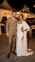 Men’s Statement Brand Caramel Khaki Double Breasted Wool Suit, Designer Formal Business Suit Set Wool Suit in Camel Color