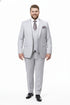 Men’s Very Light Gray Three-Piece  Wedding Suit 2 Buttons Modern or Slim Fit  Ash Bone Color Steel Grey