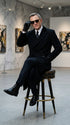 Men’s Black Double Breasted Overcoat, James Bond Inspired Long Formal Coat for Weddings, Business Events, Parties, and Winter Occasions