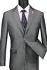 Mens Ultra Slim Fit Vested Textured Suit in Grey