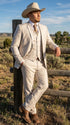 Men’s Sand champaign  Western Cowboy 3-Piece Suit – Light Cream Wedding Suit with Vest & Pants Slim Fitted