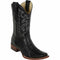 Ostrich Cowboy Boots Black Square Toe - Los Altos Boots