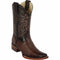 Mens Brown Square Toe Ostrich Boots - Los Altos Boots