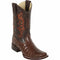 Brown Caiman Cowboy Boots Square Toe - Los Altos Boots