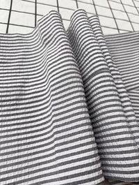 Mens Seersucker Pants - Summer Casual Pinstripe Modern Fit in Color Gray