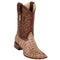 Caiman Tail Boots Moka Square Toe