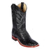 Black Hornback Caiman Square Toe Boot