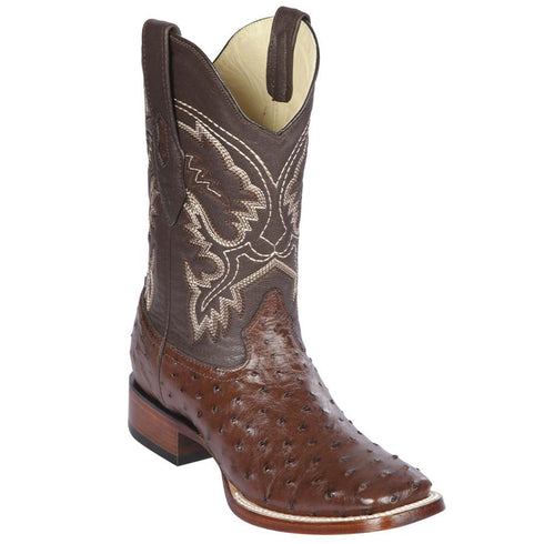 Brown square toe cowboy boot