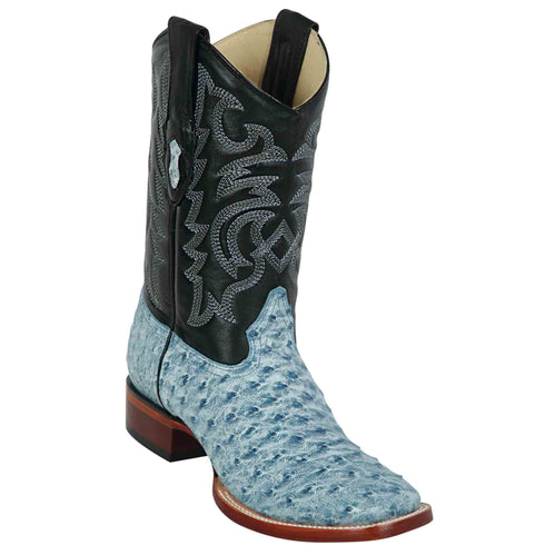 blue ostrich boot