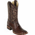 Men's Los Altos Ostrich Leg Skin Wide Square Toe Boots