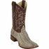 Men's Los Altos Ostrich Leg Skin Wide Square Toe Boots - Rustic