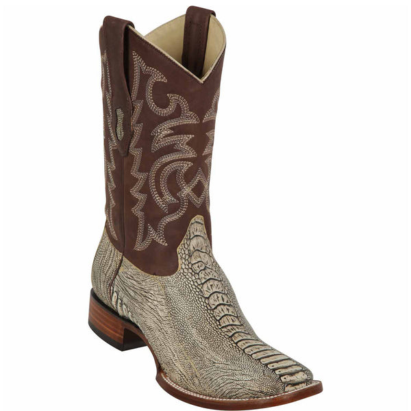 Rustic Oryx Ostrich Leg Square Toe Boot