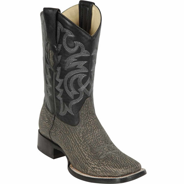 Grey shark skin cowboy boots