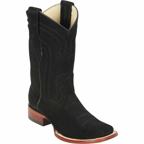 Men's Los Altos Wide Square Toe Suede Leather Boots