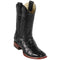 Mens Square Toe Black Pirarucu Boots - Los Altos Boots